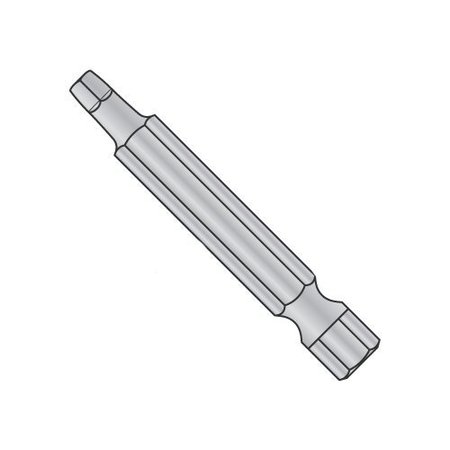 NEWPORT FASTENERS 2 X 1 15/16 X 1/4 Square Recess Power Bit/Point Size: #2/Length 1 15/16"/Shank: 1/4" , 100PK 931619